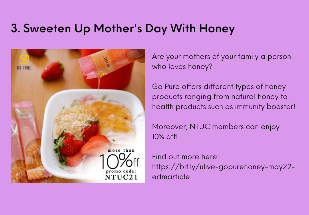 Reward Your Mum This Mother's Day - Go Pure Honey
