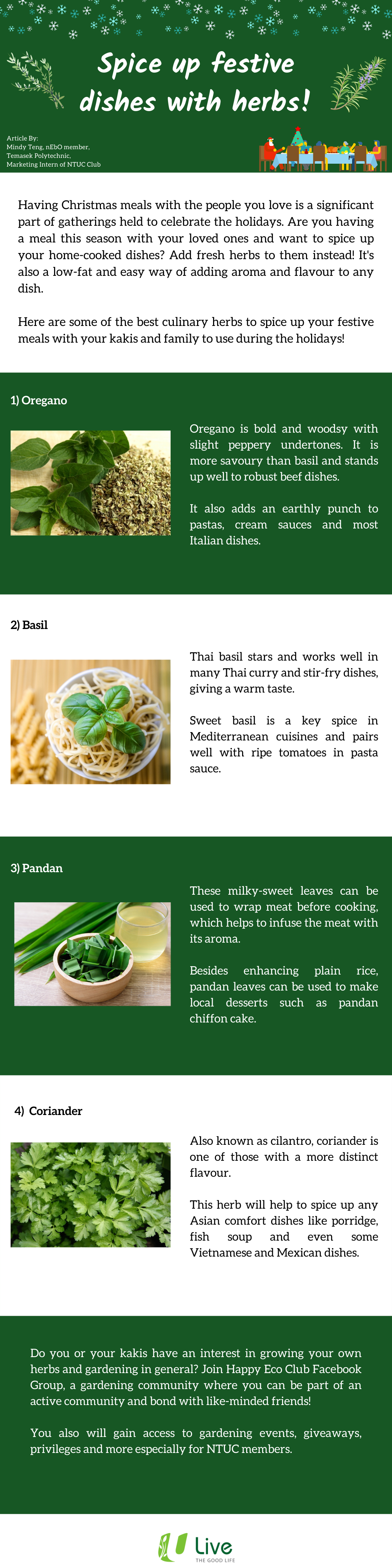 U Live eDM Article (Dec'21) - Spice up festive dishes with herbs